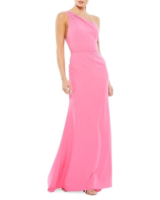 Mac Duggal Synthetic Ieena One-shoulder Sheath Gown in Hot Pink (Pink ...