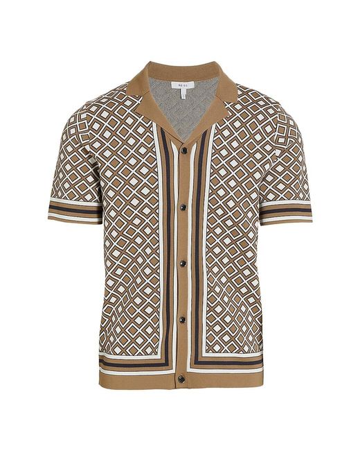 Reiss Synthetic Ripley Cuban Collar Shirt for Men | Lyst