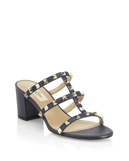 valentino rockstud block heel