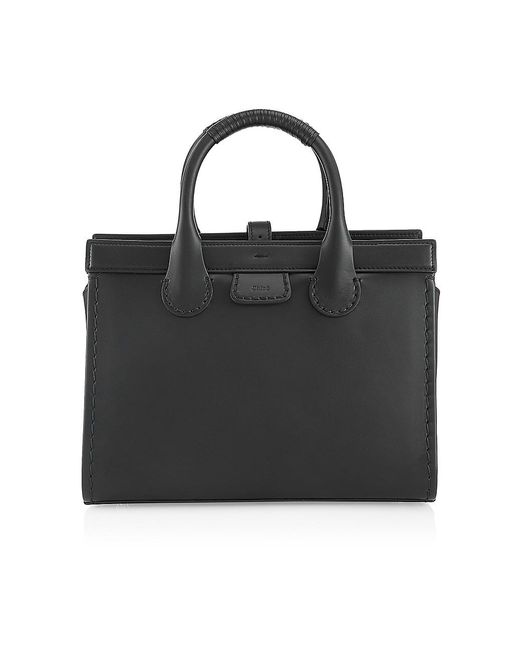 Chloé Small Edith Leather Top Handle Bag in Black | Lyst