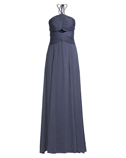 Likely Synthetic Runa Halter Gown in Blue | Lyst