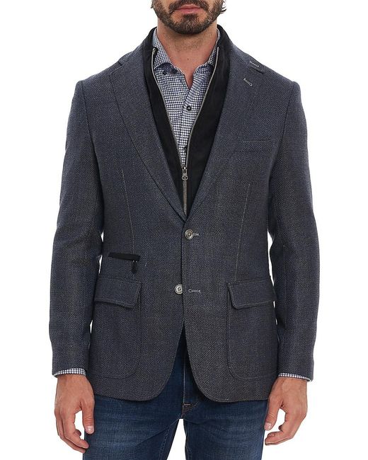 Robert Graham Wool Uptown Two-button Blazer in Grey (Gray) for Men - Lyst