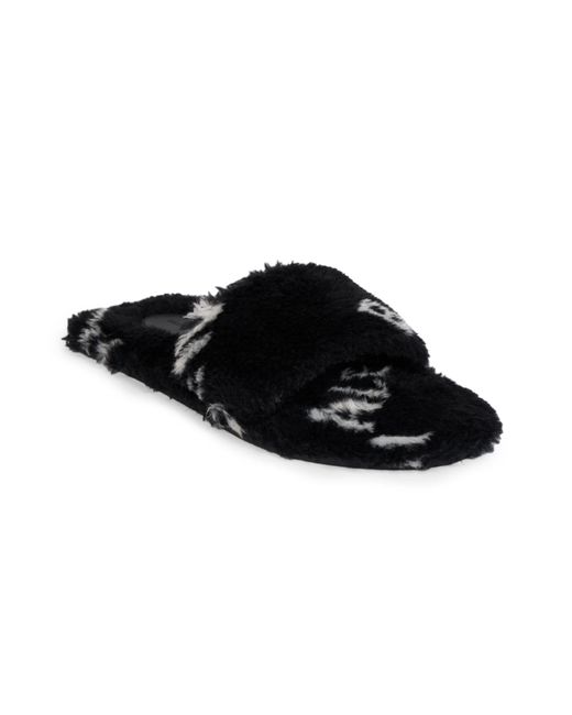 balenciaga fluffy faux fur slides