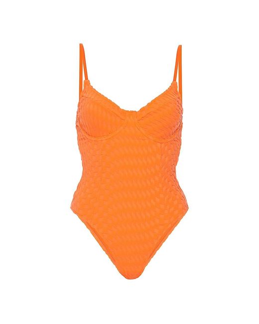 GOOD AMERICAN Synthetic Showoff One piece Swimsuit In Orange Cream 