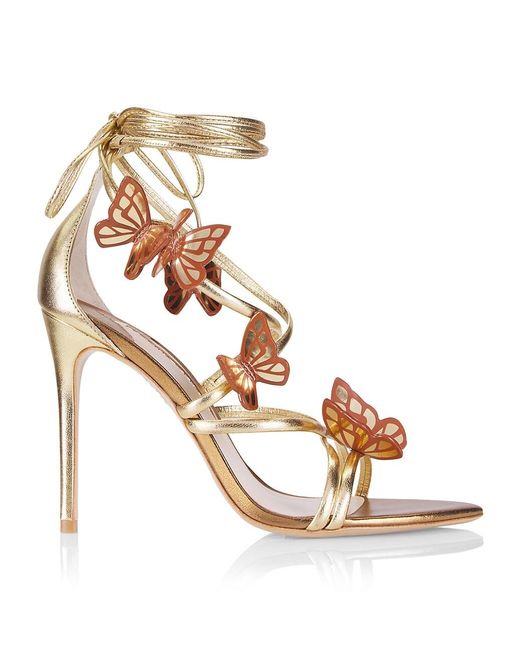 Sophia Webster Vanessa Metallic Leather Lace-up Sandals | Lyst