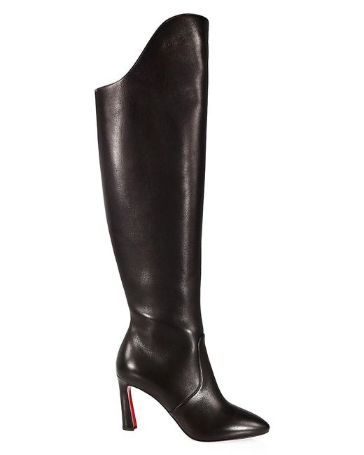 Christian Louboutin Eleonor Tall Leather Boots in Black - Lyst