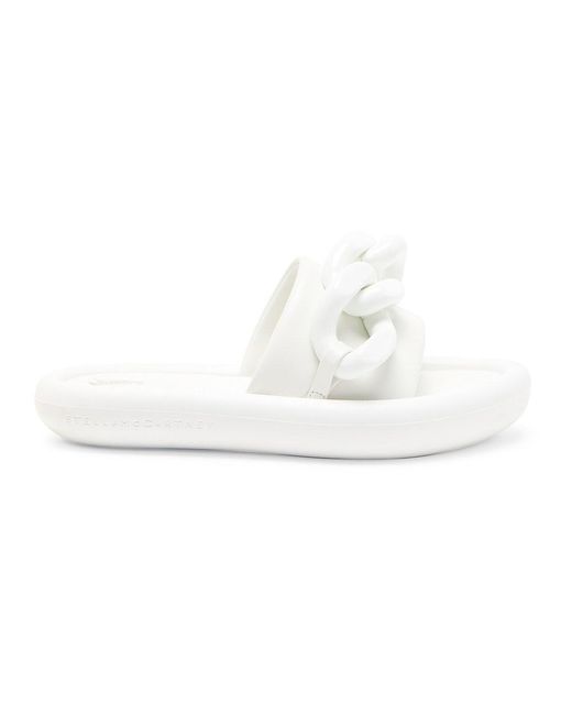 Stella McCartney Synthetic Air Chain Slides in White | Lyst