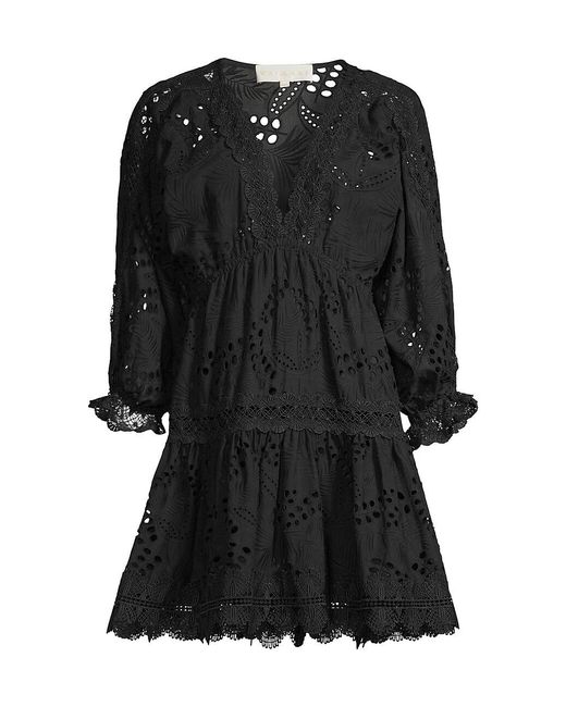 Waimari Cotton Amante Minidress in Black | Lyst
