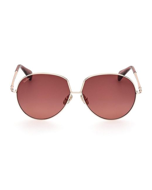 Max Mara Design8 60mm Aviator Sunglasses in Pink | Lyst