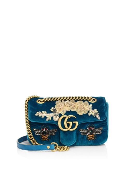 Gucci GG Marmont Pink Embroidery Super Mini Bag