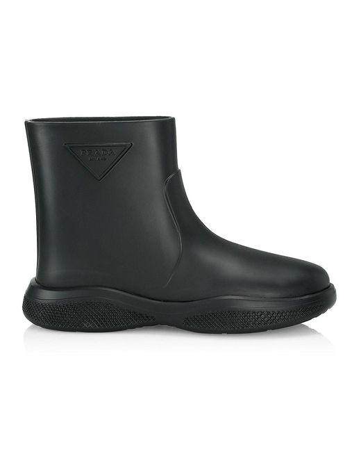 Prada Logo Foam Ankle Boots in Nero (Black) for Men | Lyst