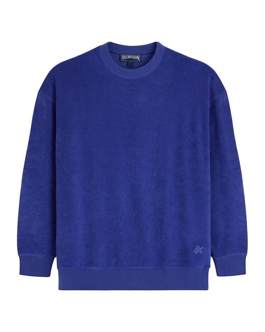 Vilebrequin Cotton-blend Crewneck Sweatshirt in Blue for Men | Lyst