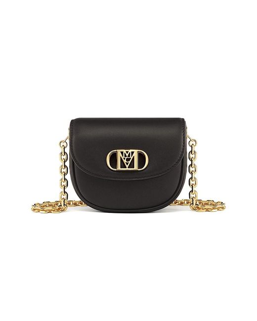 MCM Mini Mode Travia Leather Chain Wallet in Black | Lyst