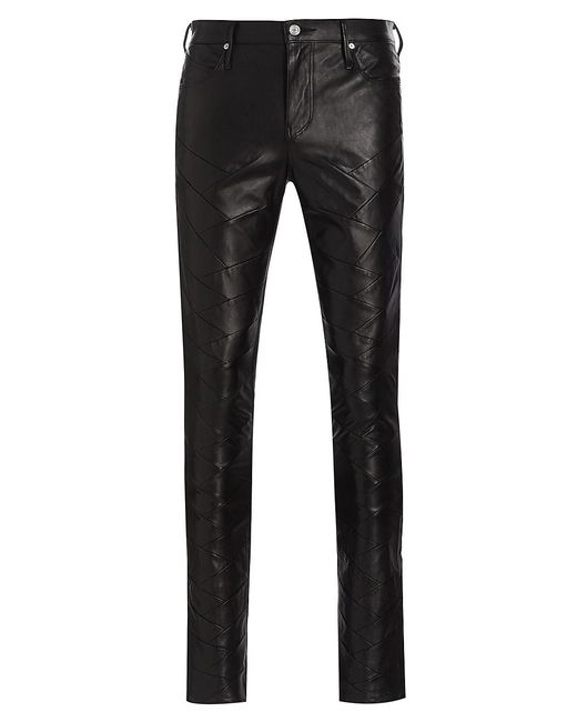 RTA Bert Braid Leather Pants in Black for Men | Lyst