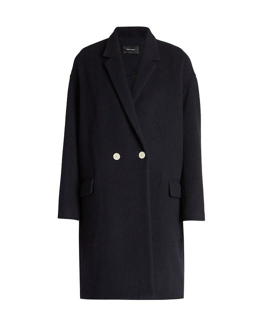 Isabel Marant Efegozi Double-breasted Heathered Wool Cocoon Coat in ...
