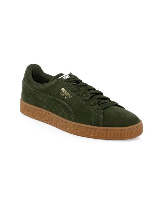puma suede forest green