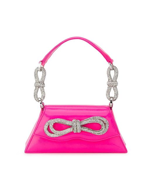 Mach & Mach Medium Samantha Leather Double Bow Top Handle Bag in Pink ...