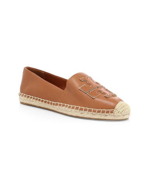 Tory Burch Ines Leather Espadrilles in Tan (Brown) - Lyst