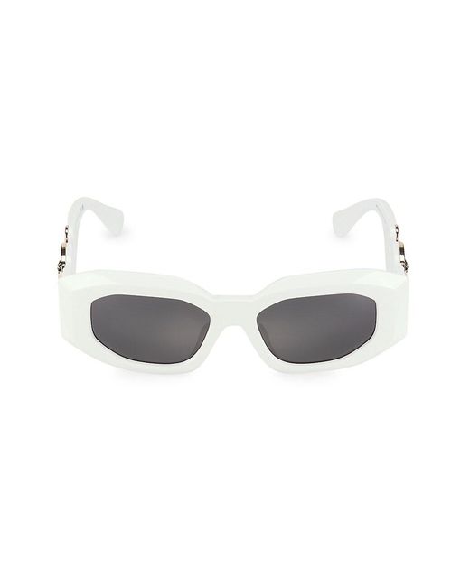 Versace 54mm Geometric Sunglasses in White Lyst