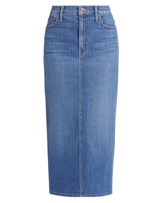 Mother The Pencil Pusher Denim Maxi Skirt in Blue | Lyst