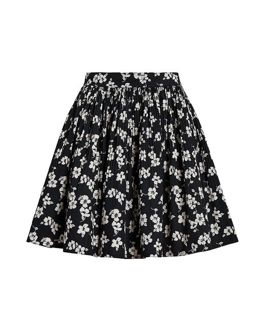 Polo Ralph Lauren Cotton-blend A-line Miniskirt in Black | Lyst