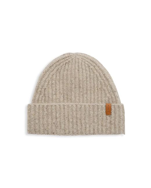 Vince Donegal Rib-knit Cashmere Beanie in Natural | Lyst