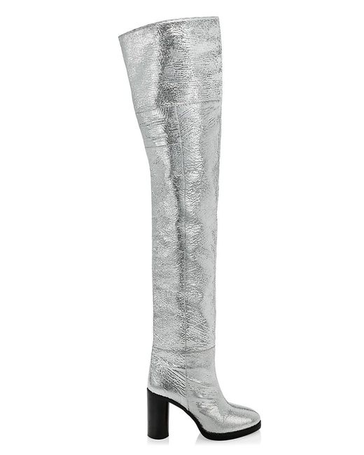 Isabel Marant Lurna Metallic Leather Over-the-knee Boots | Lyst