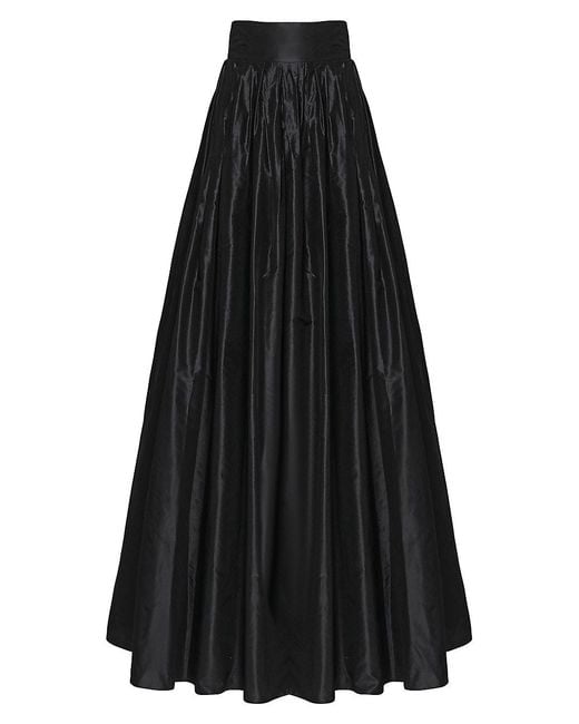 Carolina Herrera Icon Satin Ball Skirt in Black | Lyst
