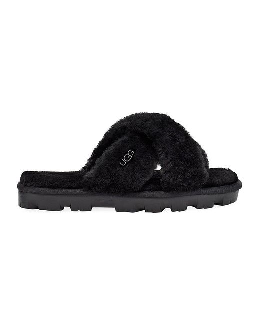 ugg black slip on shoes