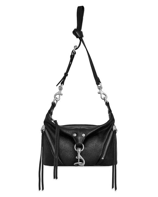 Rebecca Minkoff Small Julian Leather Crossbody Bag in Black Lyst