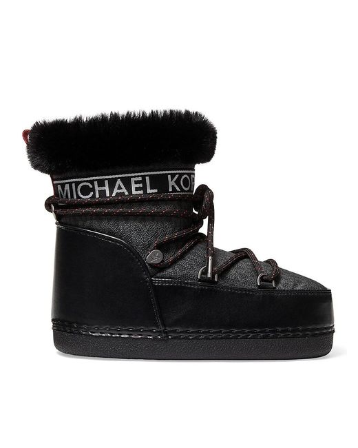 MICHAEL Michael Kors Zelda Snow Boots in Black Lyst