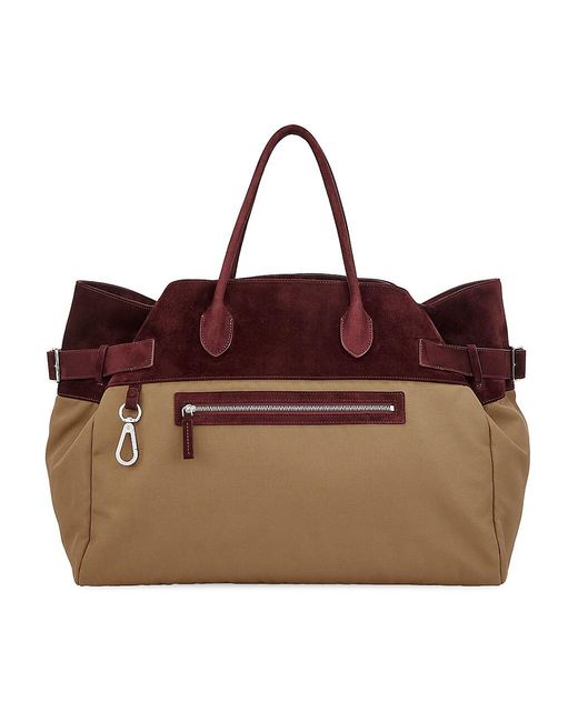 The Row Canvas Margaux 17 Inside-out Suede-trimmed Tote in Brown | Lyst