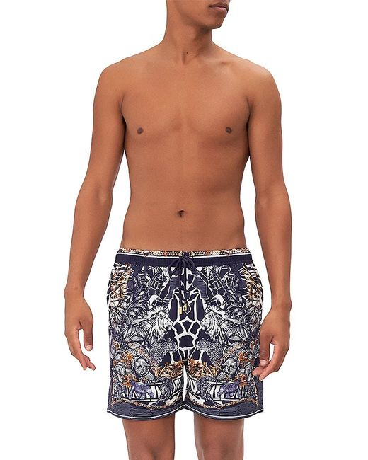 Camilla Printed Recycled Board Shorts in Blue for Men | Lyst