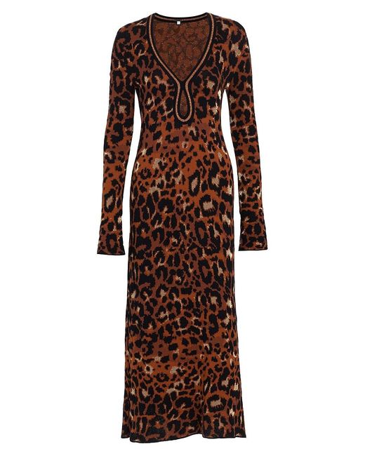 Johanna Ortiz Amur Leopard Midi Dress | Lyst