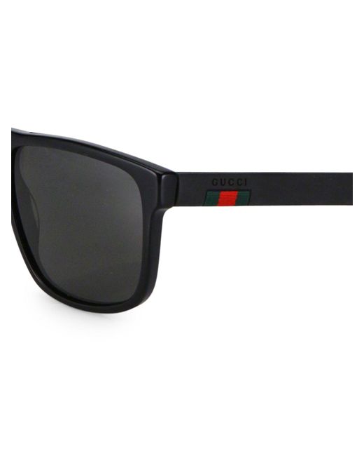 Gucci 58mm Square Sunglasses in Black for Men - Lyst