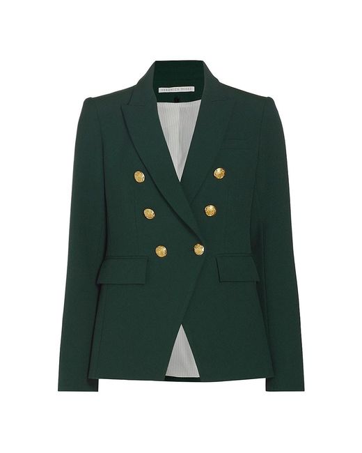 Veronica Beard Miller Dickey Crepe Blazer in Green | Lyst