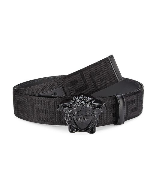 Versace - Authenticated Medusa Belt - Cloth Black for Men, Never Worn, with Tag