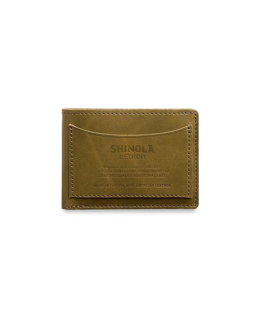 Shinola Leather Pocket Bifold Wallet in Olive (Green) for Men Lyst