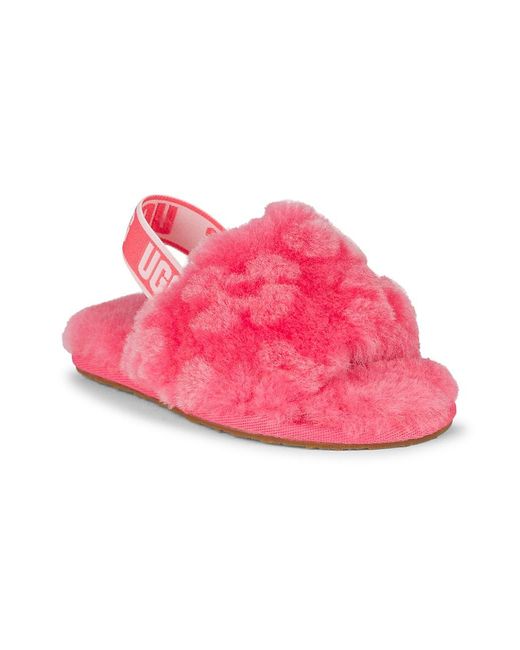 UGG Baby's, Little Girl's & Girl's Fluff Yeah Fur Slides in Pink Lyst