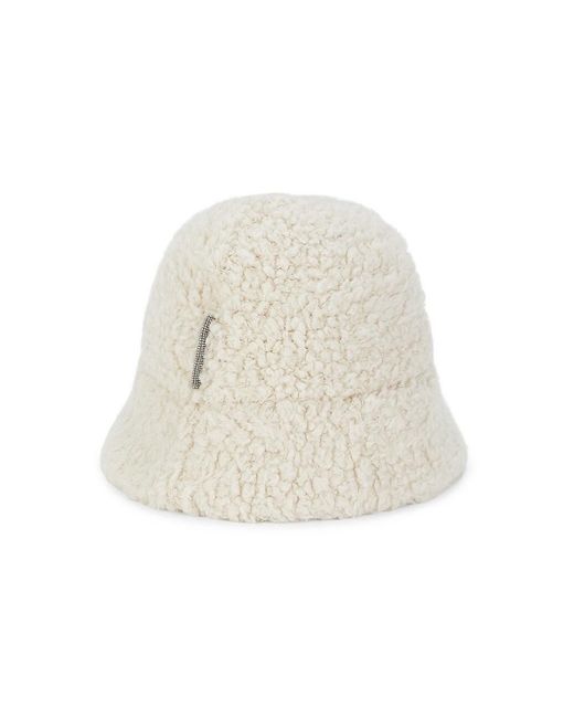 Brunello Cucinelli Fleece Bucket Hat in Beige (Natural) | Lyst