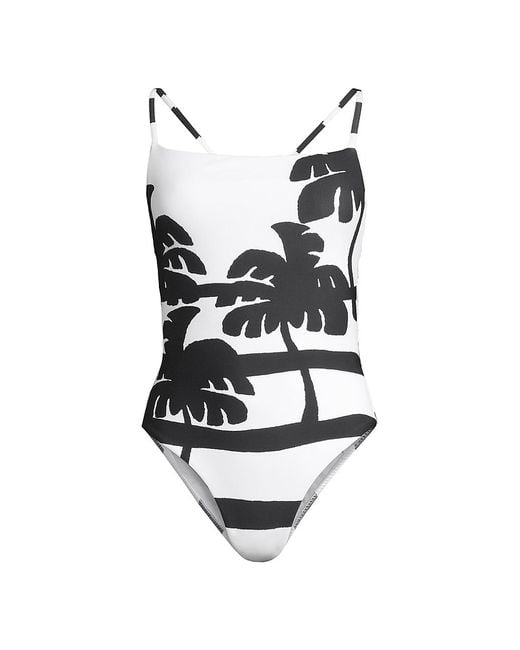 FARM Rio Coconut Tropical Onepiece Swimsuit in White Lyst