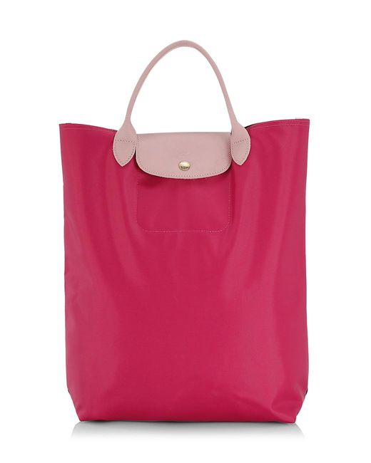 Longchamp Le Pliage Top Handle Tote in Pink Lyst