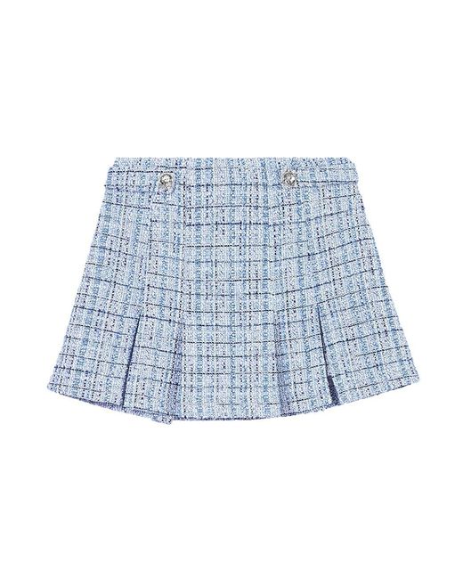 Maje Short Pleated Skirt in Blue | Lyst