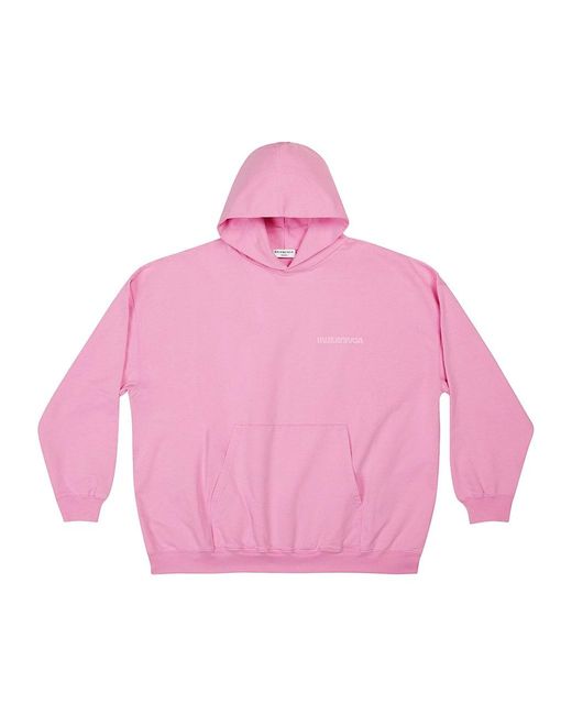 Balenciaga Turn Hoodie Large Fit in Pink | Lyst