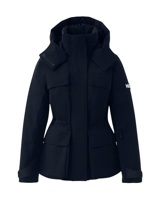 Mackage Iclyn Hooded Shell Down Ski Jacket in Blue Lyst