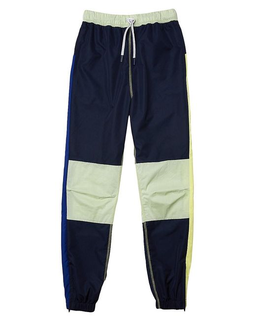 Lacoste Synthetic Colorblock Tracksuit Trousers in Blue | Lyst