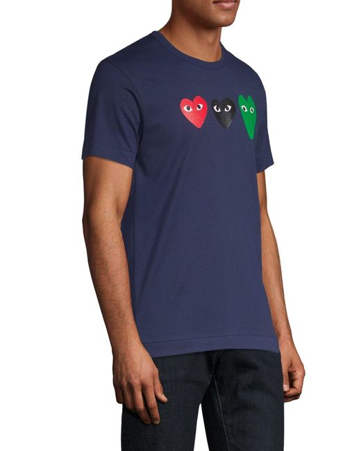 comme des garcons play triple heart tee