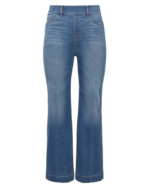 Spanx Seamed-front Wide-leg Jeans in Blue | Lyst