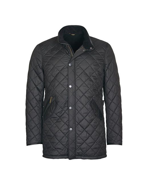 Barbour Corduroy Long Powell Quilted Jacket in Black for Men | Lyst