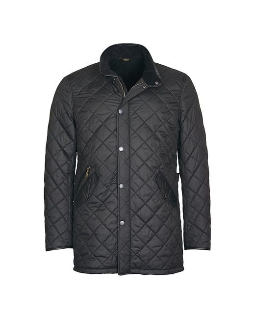 Barbour Corduroy Long Powell Quilted Jacket in Black for Men Lyst